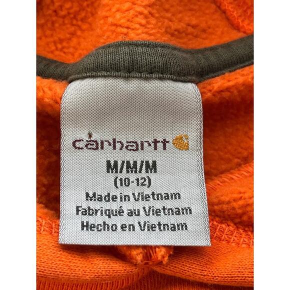 Carhartt Youth Boys M 10-12 Pullover Hoodie Spell-out Sleeve FLAW Outdoors - Picture 4 of 8